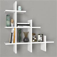 Megapap Juke Ράφι Τοίχου Λευκό 81.8x18x80cm 0275026