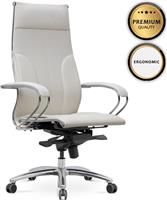 Megapap Καρέκλα Γραφείου με Μπράτσα Samurai-6 Λευκή 70x70x124-134cm