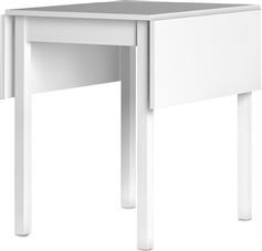 Megapap Katlanir Τραπέζι Κουζίνας Επεκτεινόμενο Ξύλινο με Μεταλλικό Σκελετό Λευκό 59(+58)x78x75cm