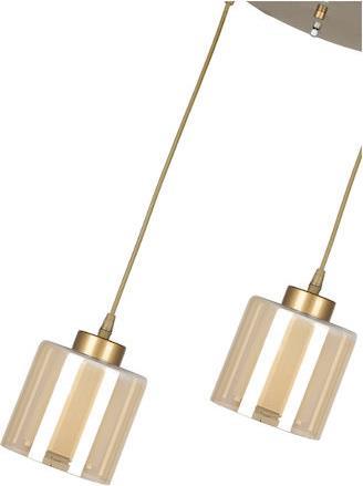 Megapap Kenedy Κρεμαστό Φωτιστικό Δίφωτο για Ντουί E27 Χρυσό 0249252