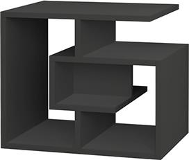 Megapap Labirent Ορθογώνιο Βοηθητικό Τραπεζάκι Ξύλινο Ανθρακί Μ54xΠ40xΥ45cm GP037-0023,3