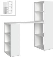 Megapap Last Γραφείο με Βιβλιοθήκη Ξύλινο Λευκό 119x44.7x123cm GP042-0203,1
