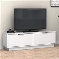 Megapap Lisa Έπιπλο Τηλεόρασης Ξύλινο Λευκό Μ140xΠ35xΥ43cm 0249663