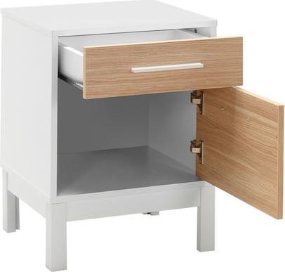 Megapap London Κομοδίνο Ξύλινο Λευκό 45x41x60cm 0252882