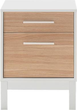 Megapap London Κομοδίνο Ξύλινο Λευκό 45x41x60cm 0252882