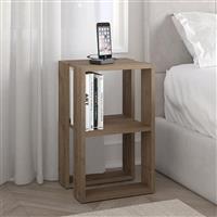 Megapap Lonie Κομοδίνο Ξύλινο Καφέ 34x30x55cm 0249817
