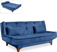 Megapap Lucas Τριθέσιος Καναπές Κρεβάτι Σκούρο Μπλε 190x85cm 0234425