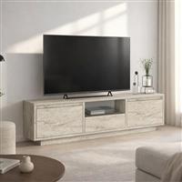 Megapap Lumbera Έπιπλο Τηλεόρασης από Ξύλο Travertine Μ160xΠ29.5xΥ42cm 0285030