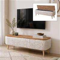 Megapap Luno Έπιπλο Τηλεόρασης Λευκό Μ120xΠ30xΥ45cm 0291944