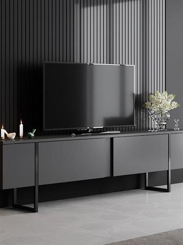 Megapap Luxe Έπιπλο Τηλεόρασης Ξύλινο Ανθρακί Μ180xΠ30xΥ50cm 0248910