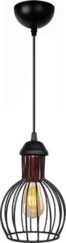 Megapap Manolia Κρεμαστό Φωτιστικό Μονόφωτο για Ντουί E27 Μαύρο 0242006