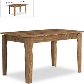 Megapap Marlon Μελαμίνης Καρυδί Επεκτεινόμενο 140+40x80x76cm