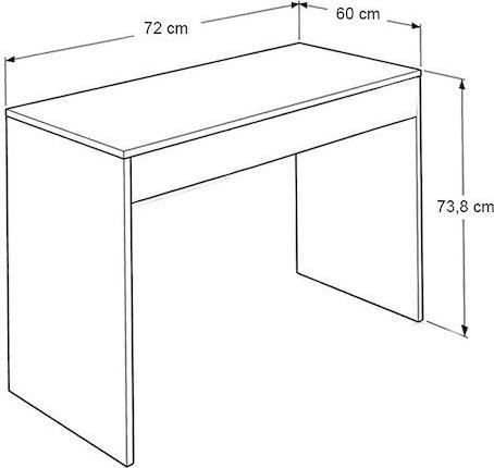 Megapap Mida Γραφείο Ξύλινο Γκρι Σκυροδέματος 72x60x73.8cm 0291231