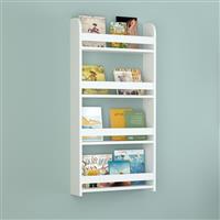 Megapap Montessori Βιβλιοθήκη Τοίχου Ξύλινη Λευκή 60x15x120cm 0261824