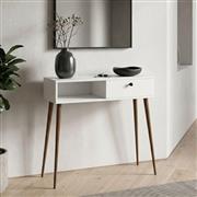 Megapap Napoli Κονσόλα από Ξύλο Λευκή Μ90xΠ29xΥ88cm 0281272