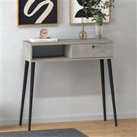 Megapap Napoli Κονσόλα Ξύλινη Γκρι Ρετρό Μ90xΠ29xΥ88cm 0256513