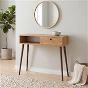 Megapap Napoli Κονσόλα Ξύλινη Sapphire Oak Μ90xΠ29xΥ88cm 0281273