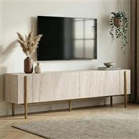 Megapap Nexus Έπιπλο Τηλεόρασης από Μέταλλο & Ξύλο Travertine Μ180xΠ30xΥ45.5cm 0285599