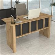 Megapap Nika Γραφείο Ξύλινο Sepet Oak-Ανθρακί 140x60x75cm 0273854