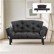 Megapap Nitta Διθέσιος Καναπές Κρεβάτι Ανθρακί 155x70x85cm 0291462