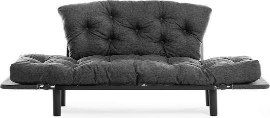 Megapap Nitta Διθέσιος Καναπές Κρεβάτι Ανθρακί 155x70x85cm 0291462