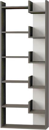 Megapap Oppa Βιβλιοθήκη Ανθρακί-Λευκό 60x22x162cm GP037-0036,3