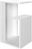 Megapap Ορθογώνιο Βοηθητικό Τραπεζάκι Rosana Ξύλινο Λευκό Μ35xΠ29.5xΥ60cm 0215985