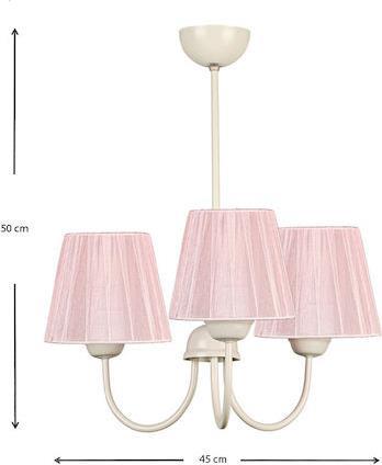 Megapap Ovana Μοντέρνο Κρεμαστό Φωτιστικό Τρίφωτο με Ντουί E27 σε Ροζ Χρώμα 0216752