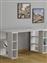 Megapap Pontus Γραφείο με Βιβλιοθήκη Ξύλινο Λευκό 140x60x75cm