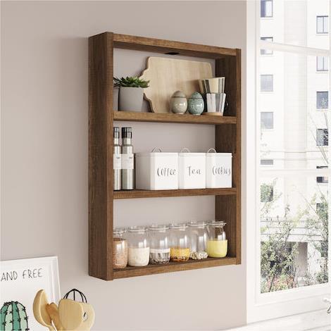 Megapap Prena Ράφι Τοίχου Καρυδί 43.2x9x60cm 0276819