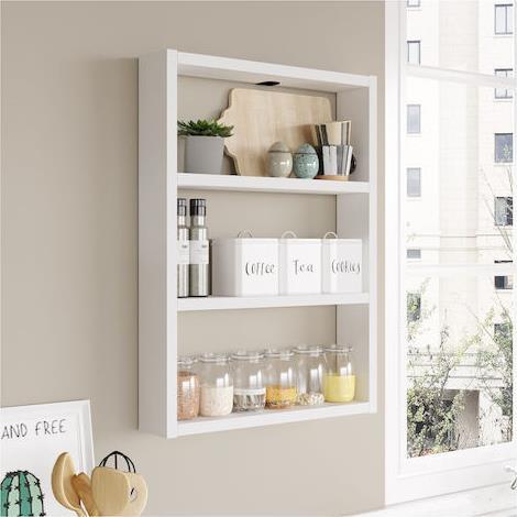 Megapap Prena Ράφι Τοίχου Λευκό 43.2x9x60cm 0276820