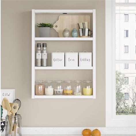 Megapap Prena Ράφι Τοίχου Λευκό 43.2x9x60cm 0276820