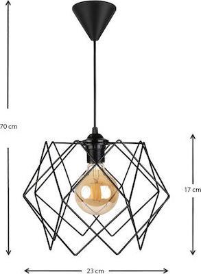 Megapap Pyant Μεταλλικό Μονόφωτο Μαύρο 23x17x70cm