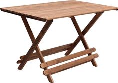 Megapap Queen Καρυδί Ξύλινο Τραπέζι Εξωτερικού Χώρου Πτυσσόμενο 120x80x75cm 0274154