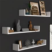 Megapap Ράφια Τοίχου Tyrion Λευκά Σετ 3τμχ 90x15x12cm 0212612