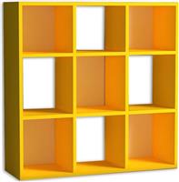 Megapap Ραφιέρα Δαπέδου Cube Κίτρινο 90x30x90cm GP022-0035,2