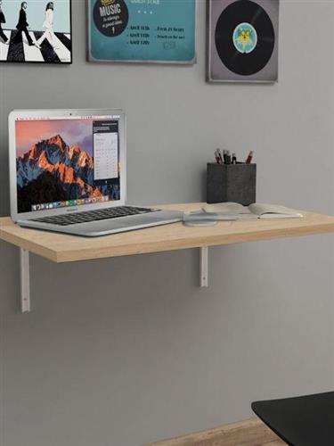 Megapap Ravan Γραφείο Ξύλινο με Μεταλλικά Πόδια Sapphire Oak 72x45cm 0253729