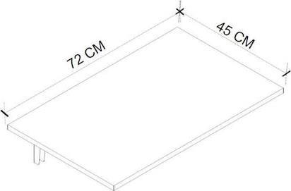 Megapap Ravan Γραφείο Ξύλινο με Μεταλλικά Πόδια Sapphire Oak 72x45cm 0253729