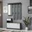 Megapap Raynold Έπιπλο Εισόδου με Καθρέπτη-Κρεμάστρα & Παπουτσοθήκη Ανθρακί-Λευκό 100x30x180cm