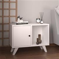 Megapap Rico Κομοδίνο Ξύλινο Λευκό 65.2x30x49cm 0256500
