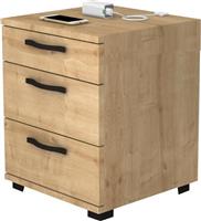 Megapap Roco Κομοδίνο Ξύλινο Μπεζ 40x39x57cm 0258633