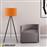 Megapap Rosling Ξύλινο Μαύρο-Πορτοκαλί 38x21x140cm