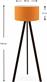 Megapap Rosling Ξύλινο Μαύρο-Πορτοκαλί 38x21x140cm