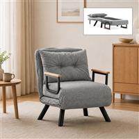 Megapap Sando Πολυθρόνα Κρεβάτι Ανοιχτό Γκρι 60x78x78cm 0291443