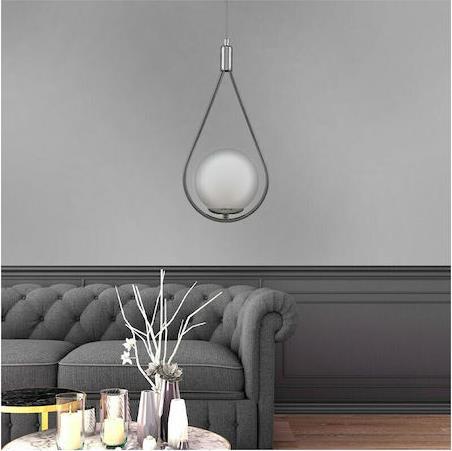 Megapap Shemesh Μεταλλικό Μονόφωτο Ασημί 20x20x85cm