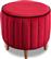 Megapap Σκαμπό Σαλονιού Επενδυμένο με Βελούδο Lindy Κόκκινο 40x40x40cm 0213654