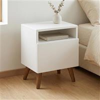 Megapap Sole Κομοδίνο Ξύλινο Λευκό 40x30x47.6cm 0281281
