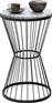 Megapap Στρογγυλό Βοηθητικό Τραπεζάκι Hoffman Ξύλινο Μαύρο-Λευκό Μ35xΠ35xΥ58cm 0211974