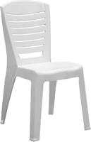 Megapap Tabia Καρέκλα Εξωτερικού Χώρου Πολυπροπυλενίου Λευκή 47x49x86cm 0242677