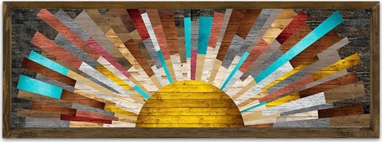 Megapap The Sun Πίνακας Ξύλινος 120x40cm 0248967